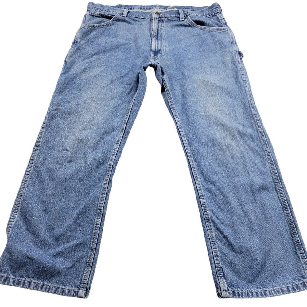 Vintage Key Carpenter Jeans Mens 38x28.5 Distressed Workwear Utility Denim